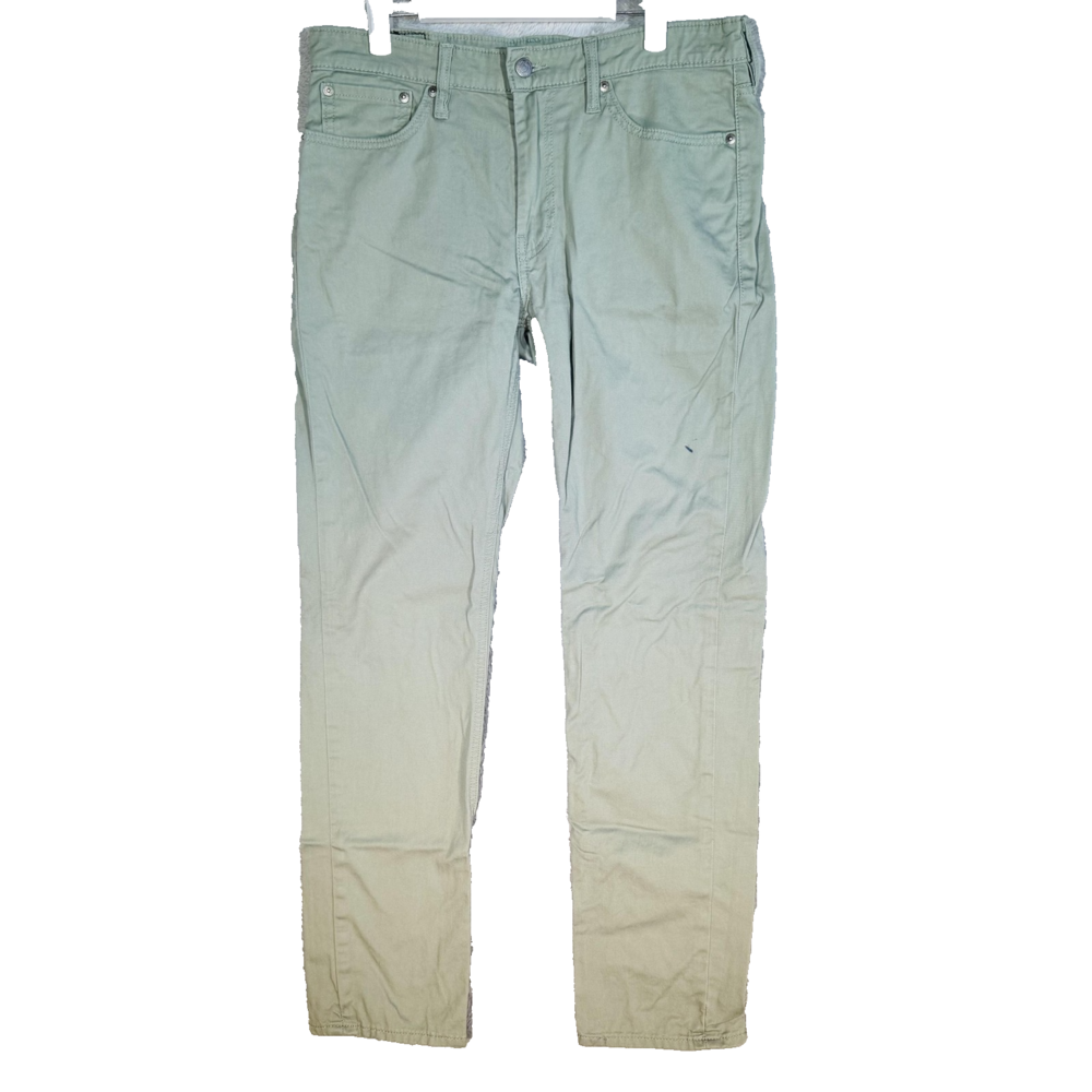 Levi’s 511 Men’s Jeans 33x32 Green Slim Tapered Stretch Denim Zip Fly